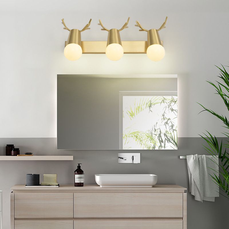 Modern Style Unique Shape Sconce Lamp Metal Wall Lights for Shower Room