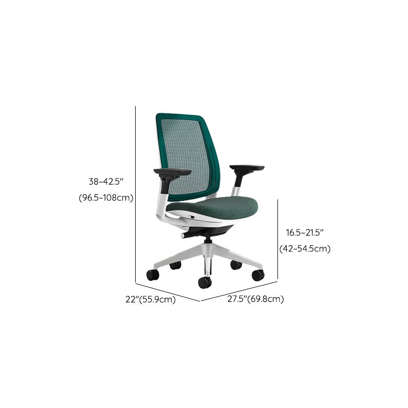 Removable Arms Desk Chair No Distressing Ergonomic Office Chair with Wheels