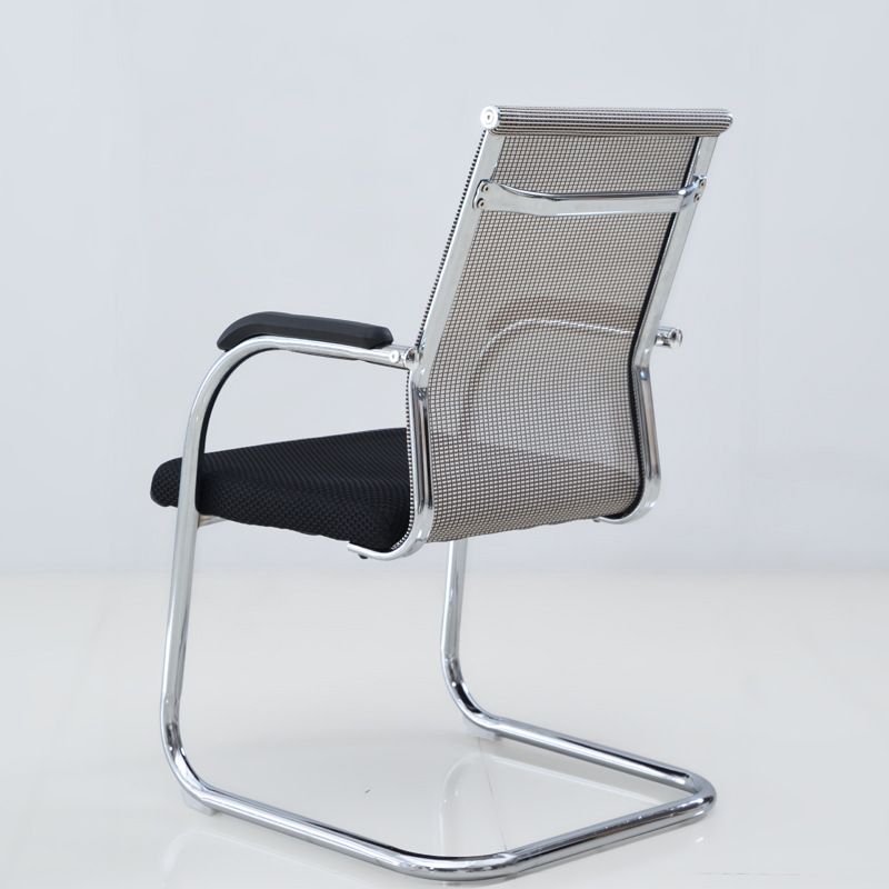 Silver Frame Office Chair No Distressing AirGrid Arm Chair with Breathable