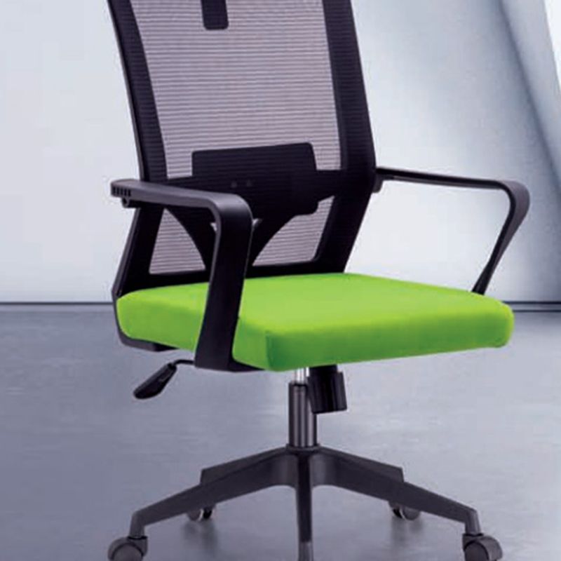 Modern Arms Included Chair High-Back Mesh Desk Chair with Pillow