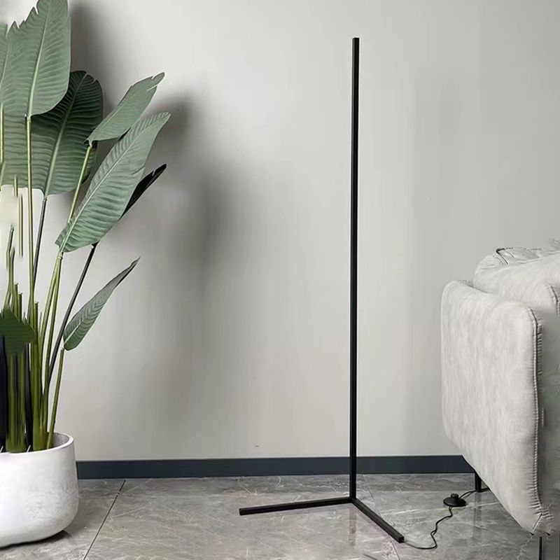 Contemporary Style Linear Floor Lamp Metal 1 Light Floor Light Fixtures