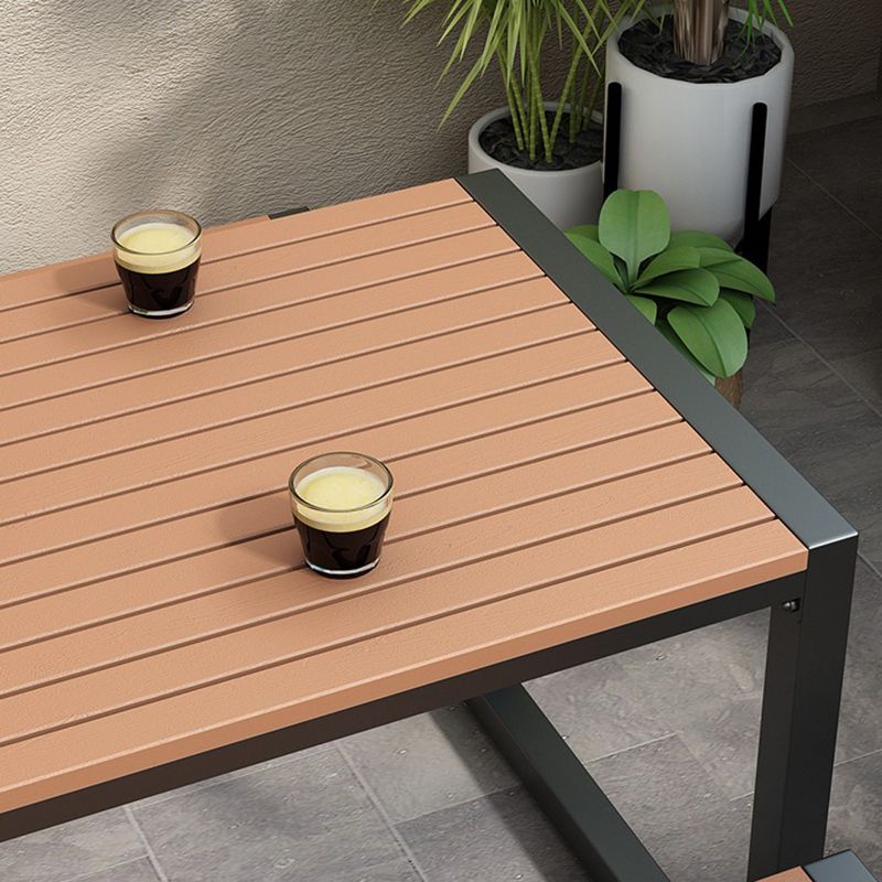 Modern Manufactured Wood Patio Table Water Resistant and UV Resistant Patio Table