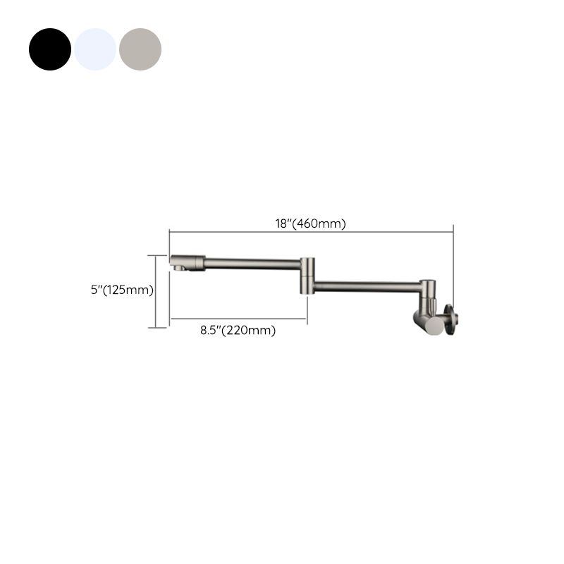 Modern Faucet 1-Handle and 1-Hole Single Level Low Pot Filler Kitchen Faucet