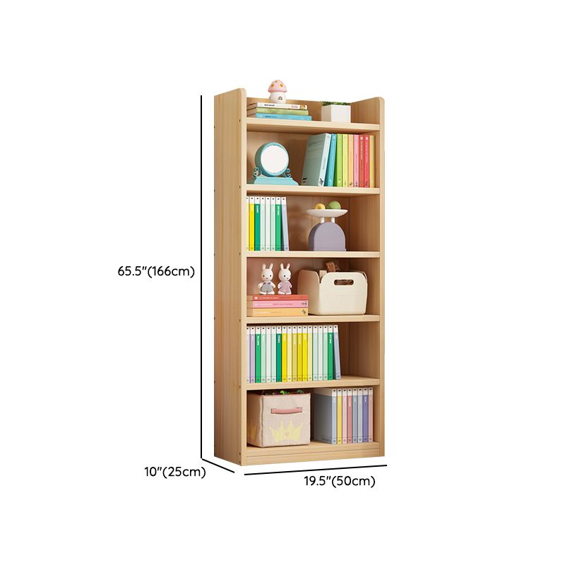 Scandinavian Standard Kids Bookcase Wood Book Stand Closed Back Double-Sided