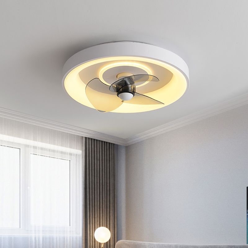 Fabillement de plafond en métal de forme géométrique Style moderne 2 lumières Light Fan Fan Lampe