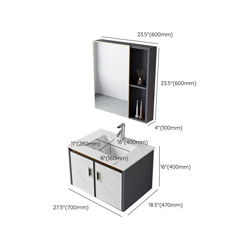 Modern Style Bath Vanity Dirt Resistant Wall Mount Bath Vanity with Faucet