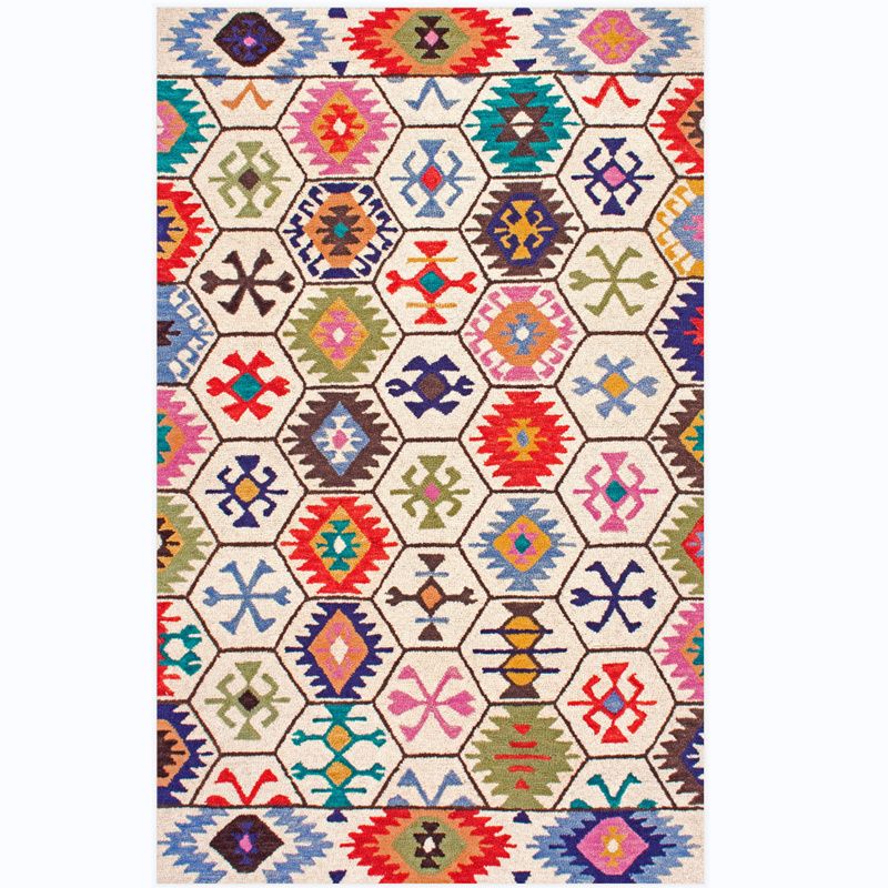 Tradition de tapis traditionnel Tapis tribal Polyester Area Rapier Tacon Risqueur pour la décoration intérieure