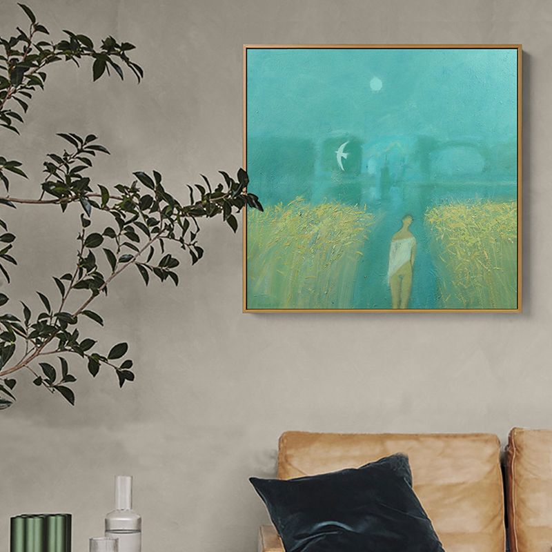 Light Color Scandinavian Style Canvas Creative Landscape Painting for Guest Room