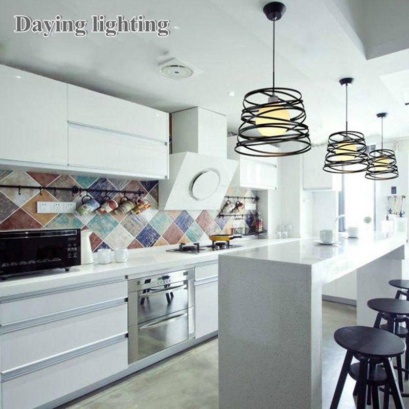 Drum Pendant Lighting Industrial Ceiling Lights Metal 1 Light Pendant Lighting Fixtures