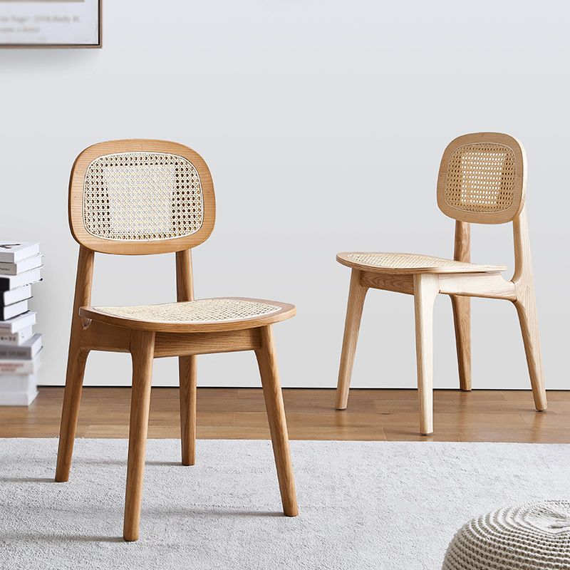 Armless Dining Chairs Modern Wooden Side Chairs for Dining Room