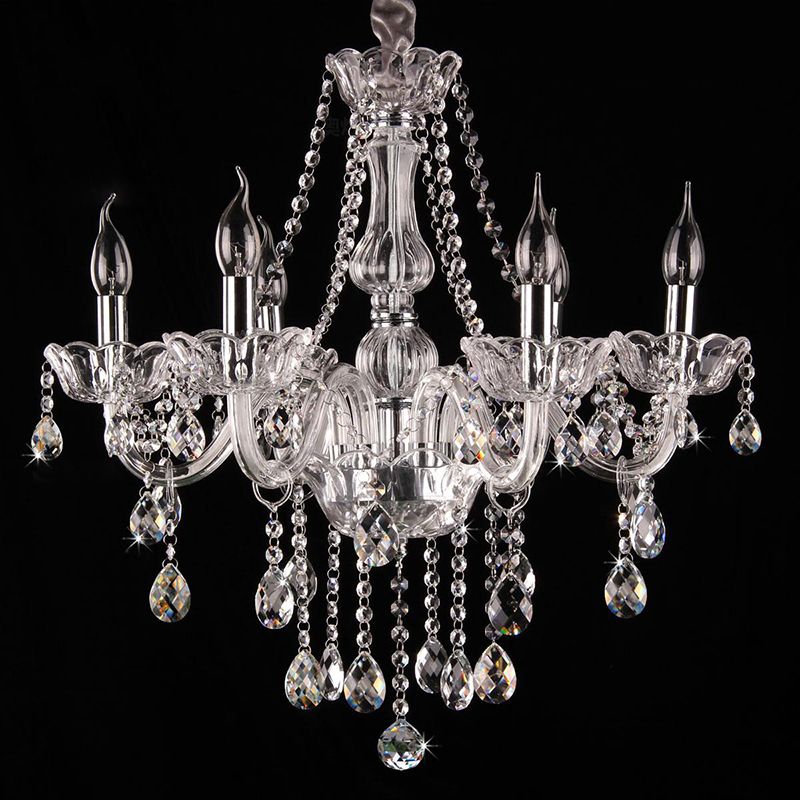 K9 Crystal Victorian Drop Lamp Candelabra Fissature del lampadario per camera da letto