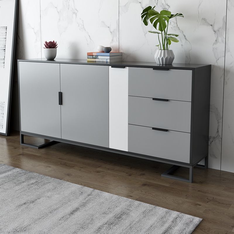 Adjustable Shelving Sideboard Contemporary Dining Sideboard with Door and Drawers