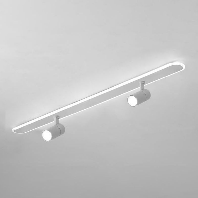 Linear Flush Mount Fixture Modern Metal Flush Light for Living Room