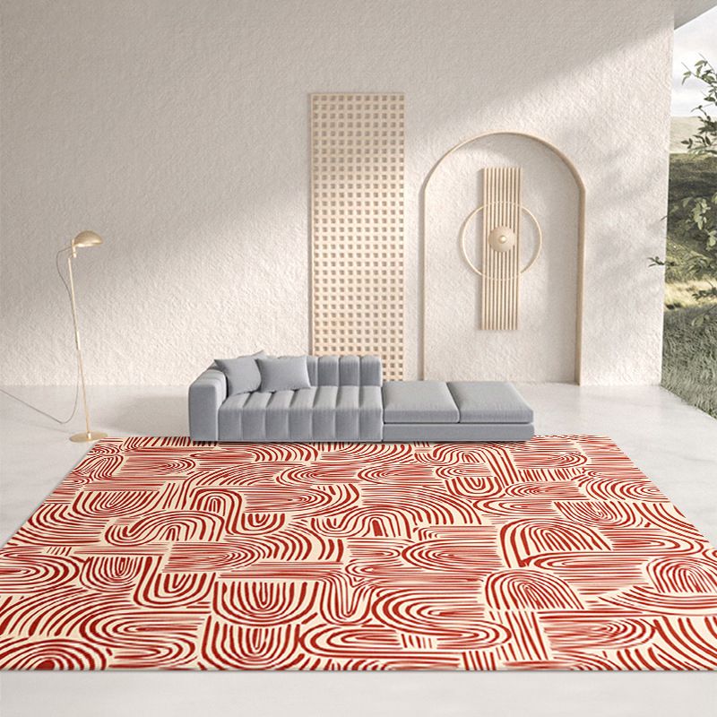 Morocco Area Rug Polyester Tribal Pattern Carpet Anti-Slip Backing Rug for Home Decor