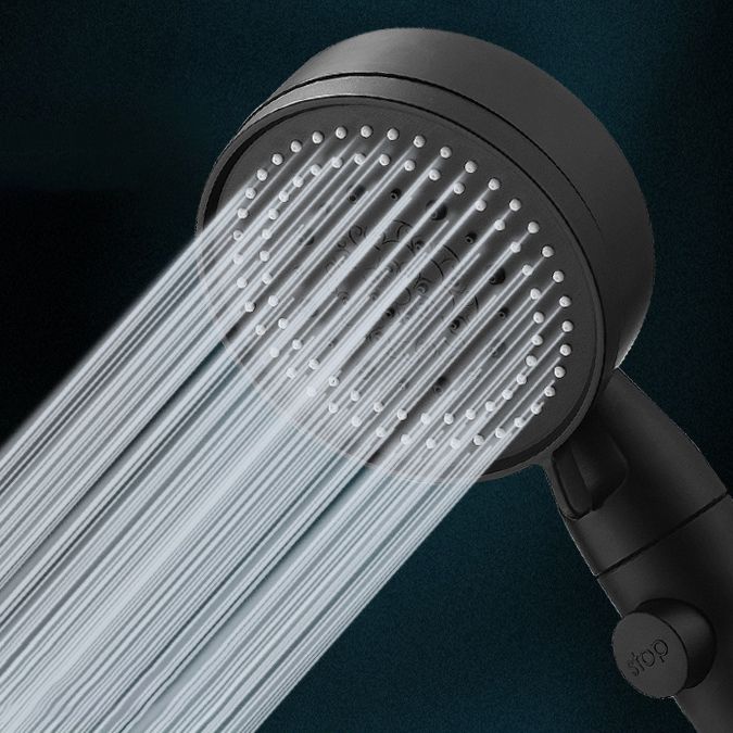 Modern Shower Head Adjustable Spray Pattern Round Plastic Handheld Shower Head