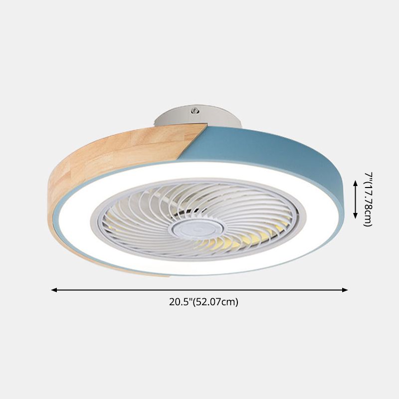 Éclair de ventilateur de plafond rond à colorblock rond