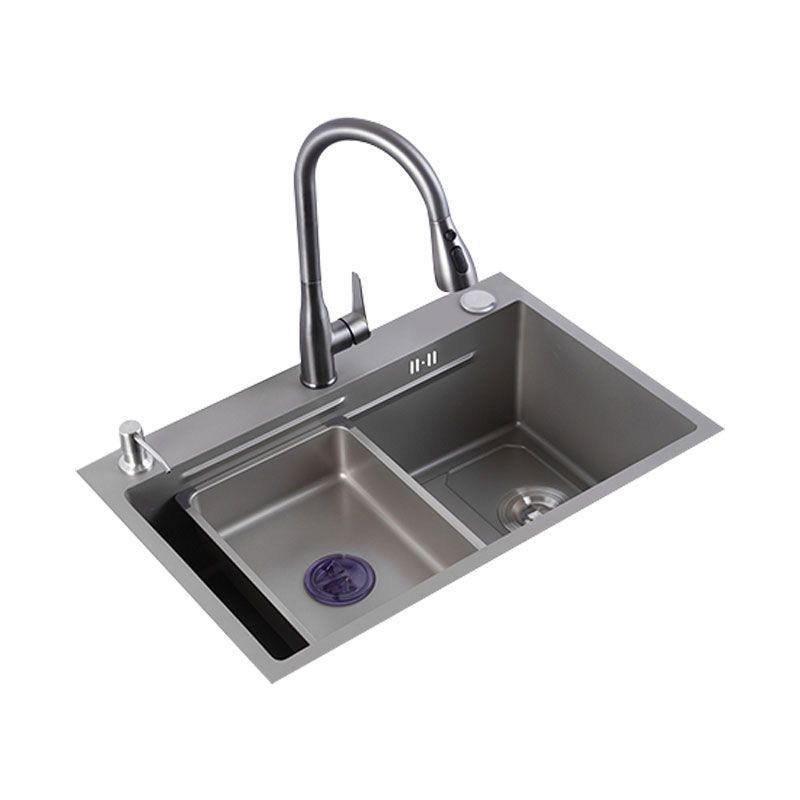 Contemporary Style Kitchen Sink Single Bowl Kitchen Sink with Rectangle Shape