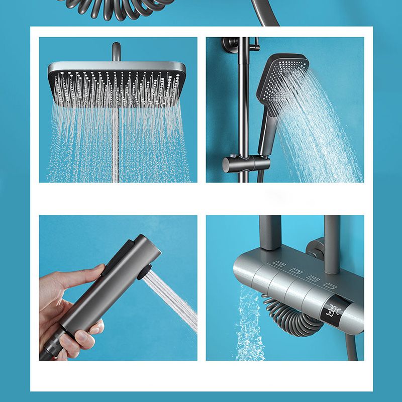 Modern Shower Set Handheld Shower Head Slide Bar Wall Mounted Shower System