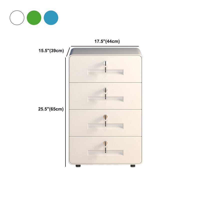 Vertical Filing Cabinet Contemporary Metal Fire-Resistant File Cabinet with Drawers