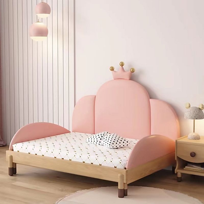 Modern Convertible Daybed in Pink Upholstered Bed Frame for Girls