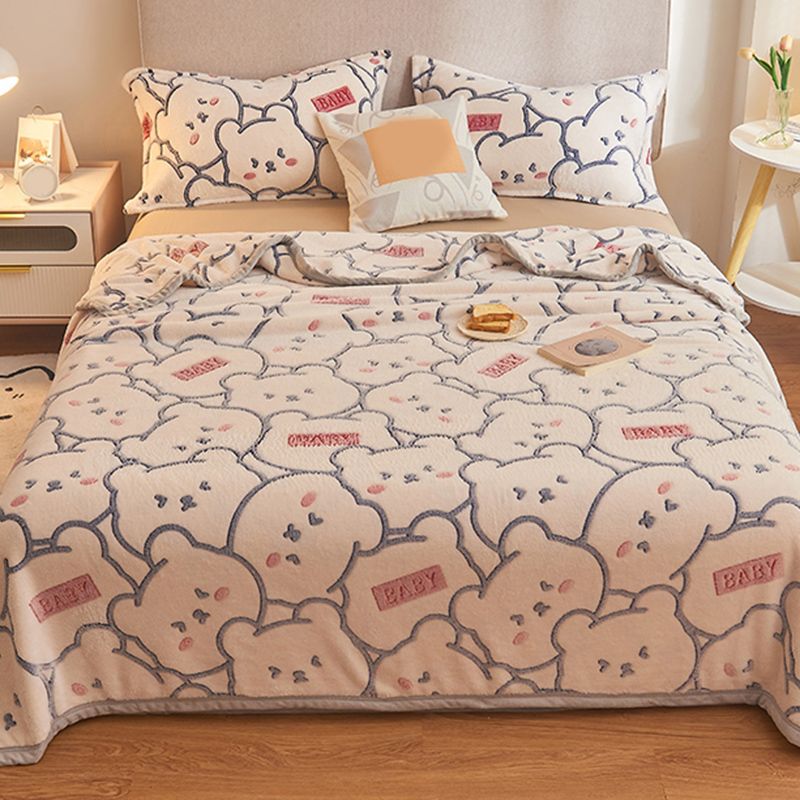 Modern Style Non-Pilling Sheet Cartoon Pattern Ultra-Soft Breathable Sheet