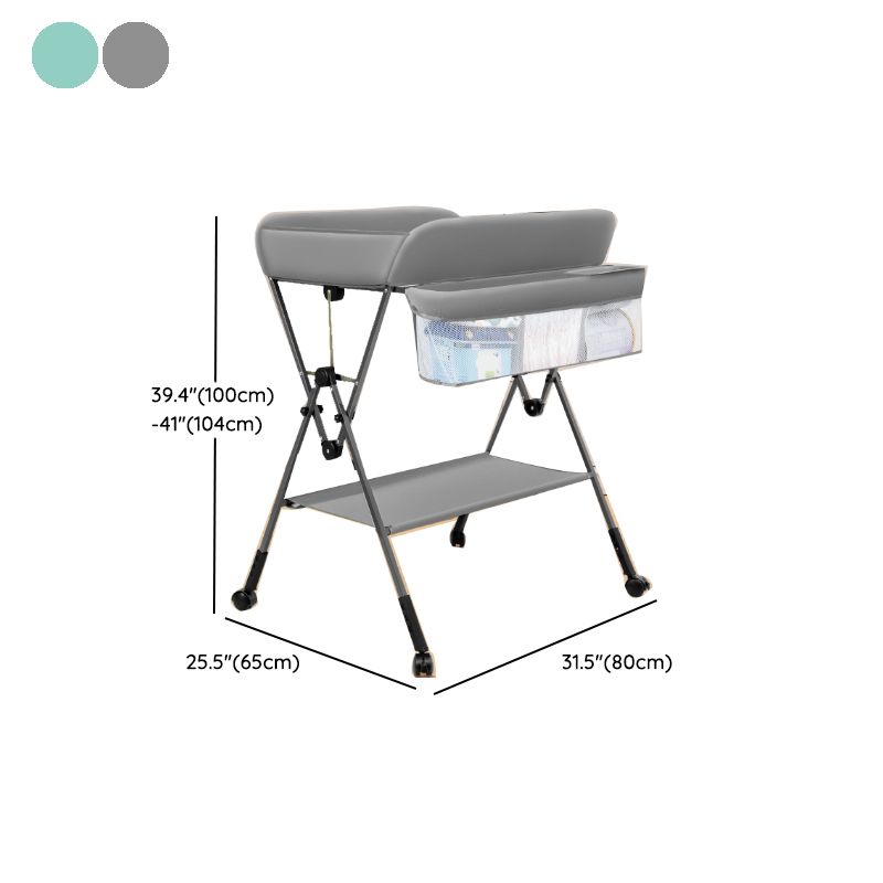 Flat Top Baby Changing Table with Storage Shelf , 25.6 Inch Wide