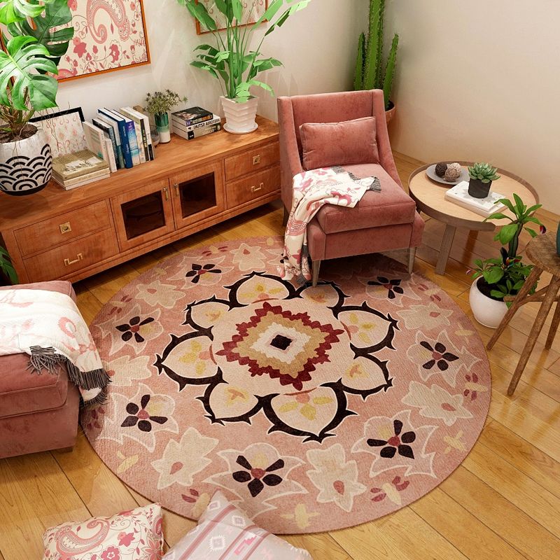 Classic Western Rug Multi-Colored Tribal Floral Print Rug Anti-Slip Backing Washable Area Carpet for Room