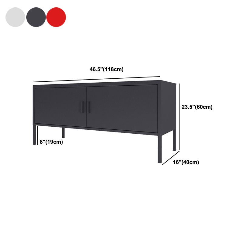 Modern Style Metal TV Stand Enclosed Storage TV Console,46.46"L x 15.74"W x 23.62"H