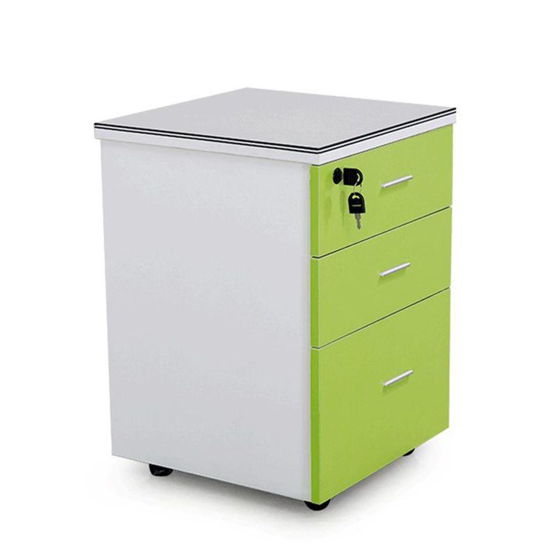 Modern Cabinet Wood with Locking Drawers Filing Cabinet on Castors