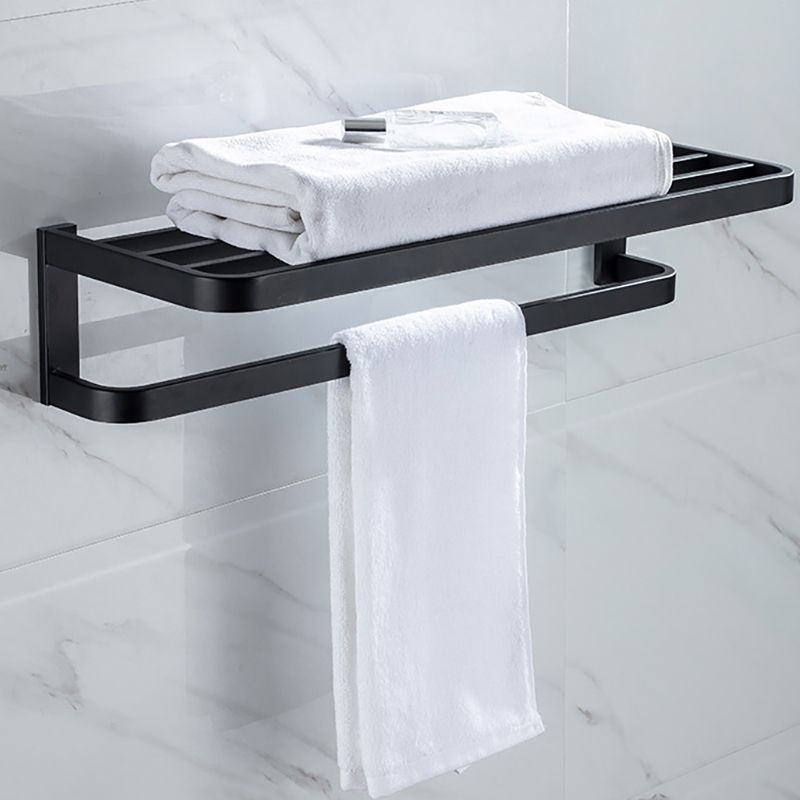 Modern Classic Bath Hardware Set in Stainless Steel Matte Black Robe Hooks/Towel Ring Bar