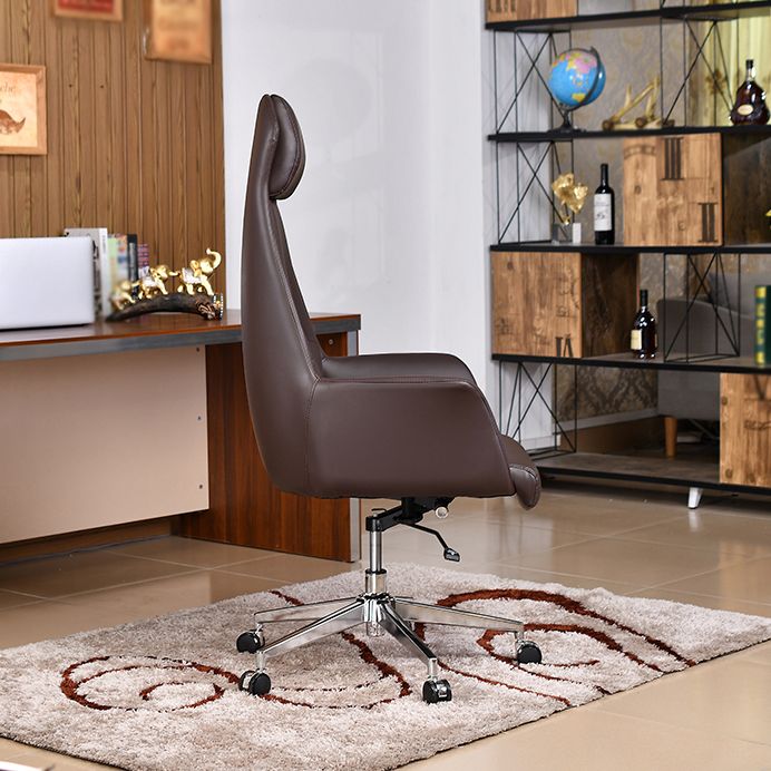 Faux Leather Executive Chair High Back Adjustable Swivel Office Chair
