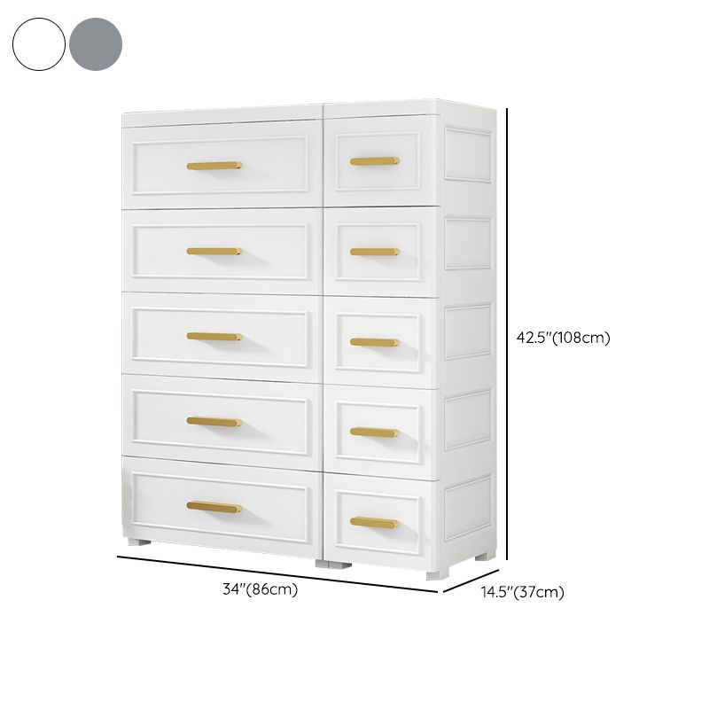 Contemporary Plastic Armoire Cabinet Bedroom Youth Armoire with wheels