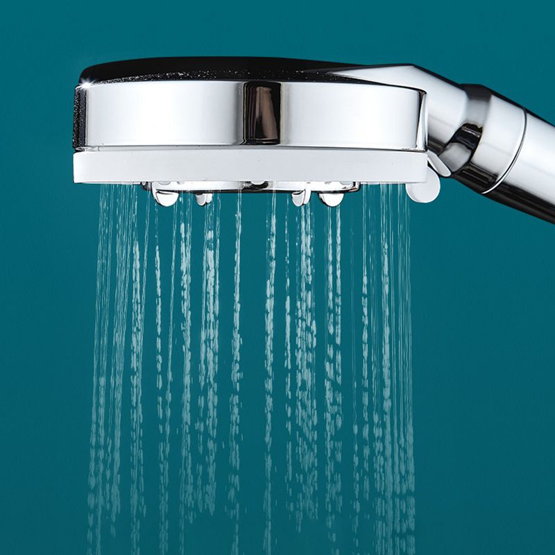 Modern Handheld Shower Head Adjustable Spray Pattern Shower Head in Stainless Steel