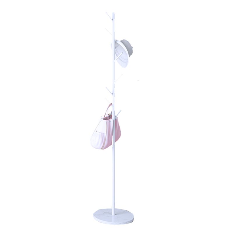 Contemporary Hall Stand Hooks Included No Distressing Free Standing Rack Metal