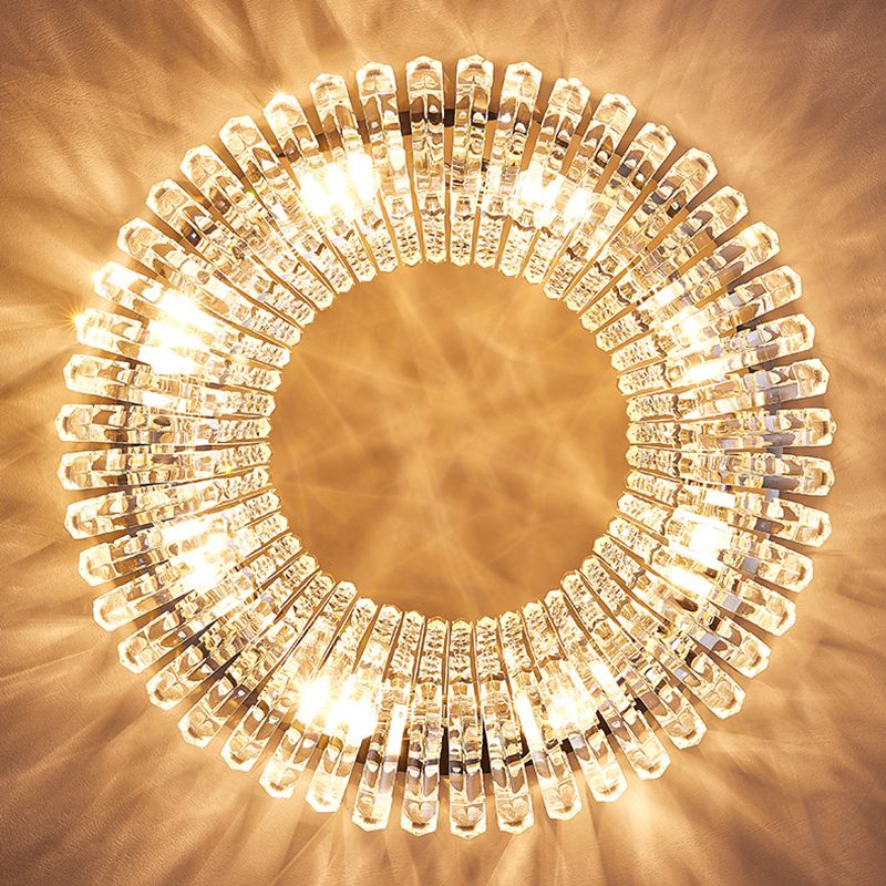 Modern Crystal Ceiling Light Creative Flush Mount Light Fixture for Bedroom