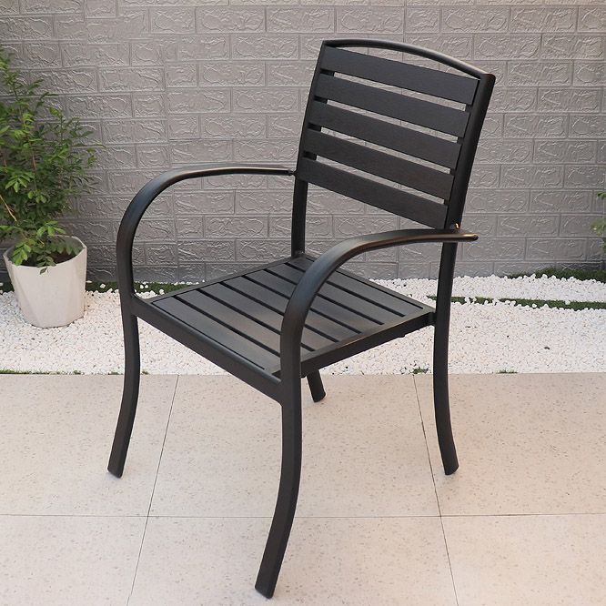 Modern Patio Dining Side Chair Stacking Outdoors Dining Chairs