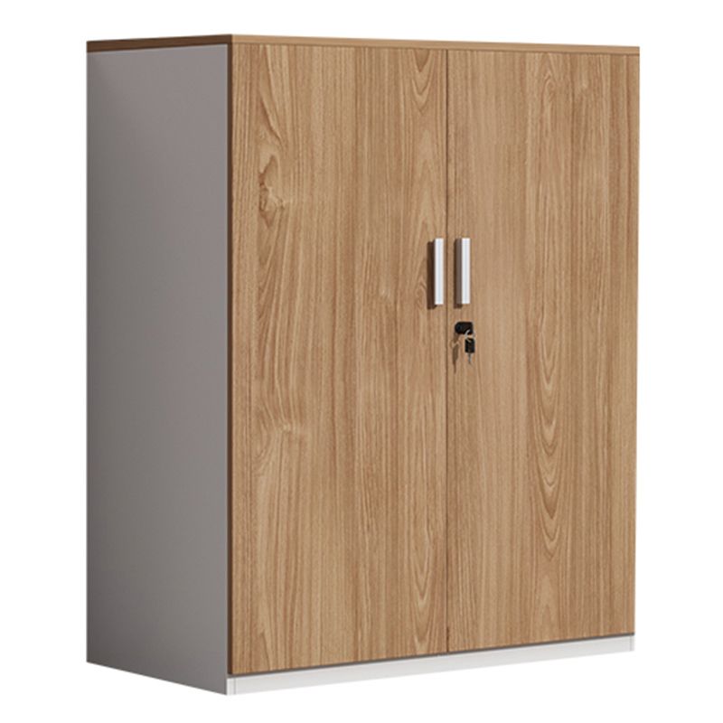 Nordic Style File Cabinets Solid Wood Frame Vertical File Cabinet with Key Lock Office