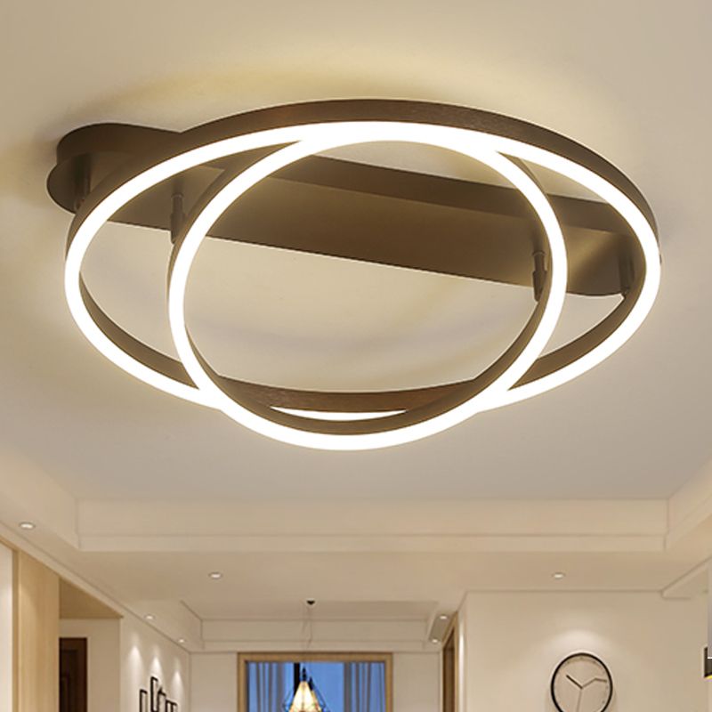 Multi Circle metalen inbouwlamp, eigentijds 1/2/3-kops plafondmontagelicht in wit/warm licht