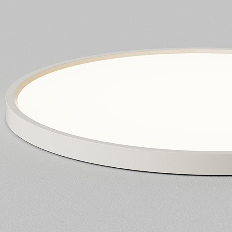 Circular Flush Mount Fixture Modern Metal Flush Light for Living Room