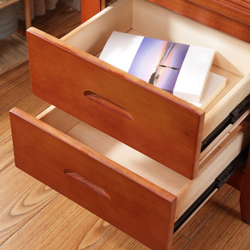 Contemporary Bedside Cabinet Solid Wood Night Table with Drawers