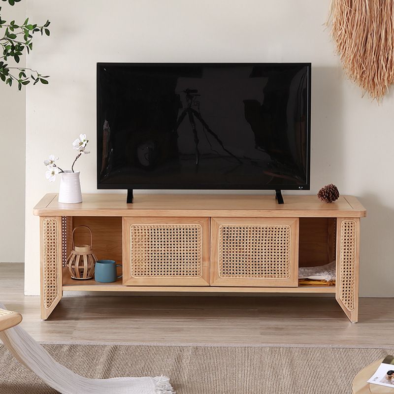 Solid Wood TV Media Console Scandinavian TV Stand for Living Room