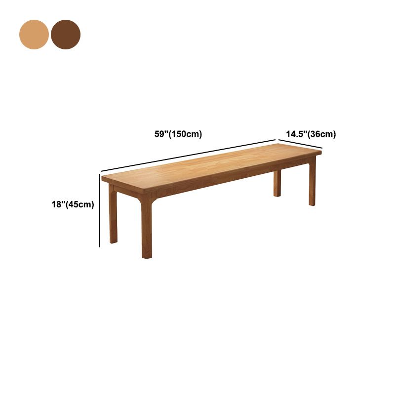 Modern Rectangle Bench with Legs Solid Color Bench for Kitchen