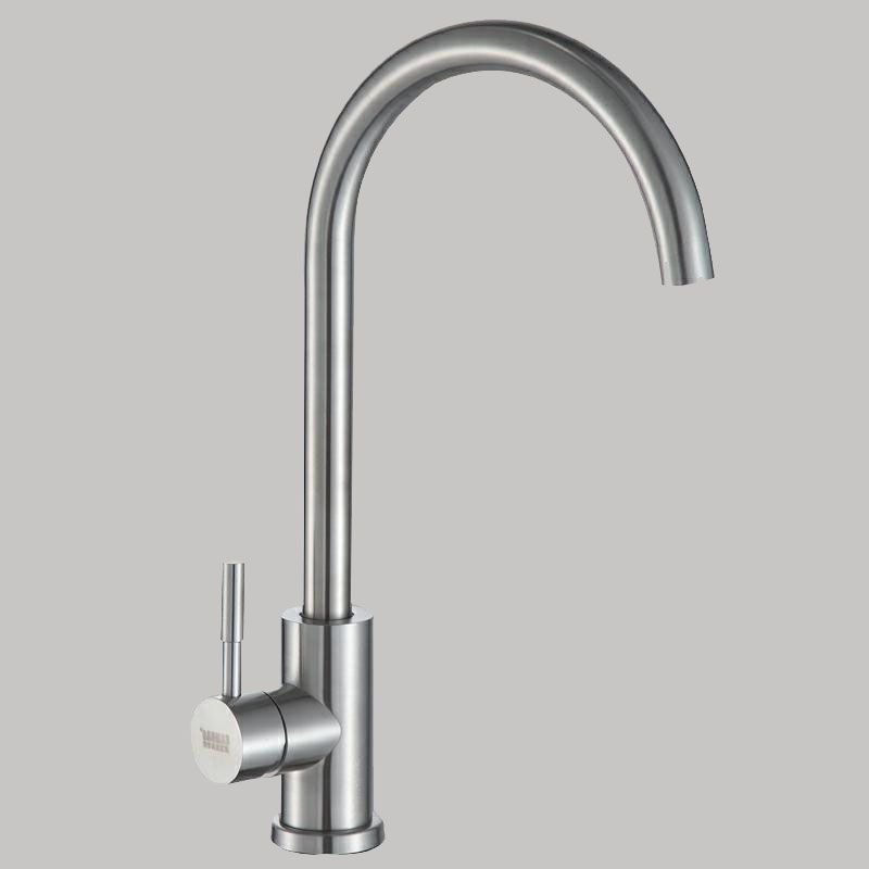 Modern 1-Handle Faucets 304 Stainless Steel with Water Dispenser Standard Kitchen Faucets