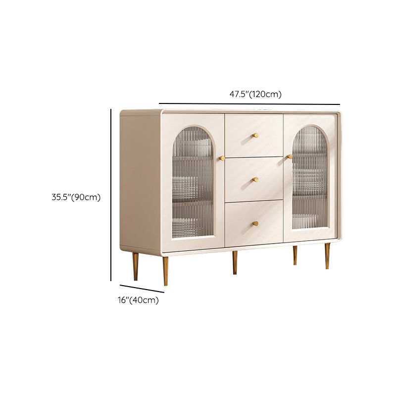 Modern Style Sideboard Wood Side Board with Cabinets and Drawers