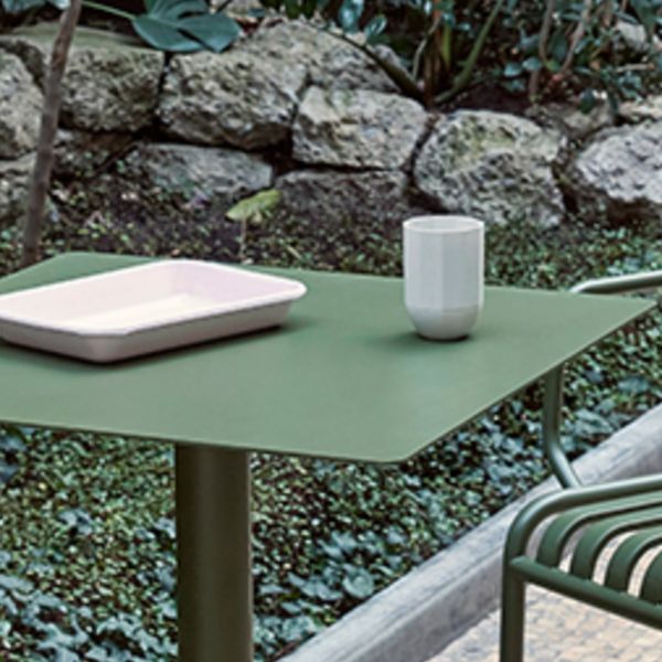 Modern Round/Square Patio Table Green Iron Frame Patio Table