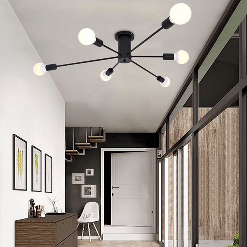 Molecular Styling Minimalism Flush-mount Light Open Bulb Design Living Room Ceiling Lamp