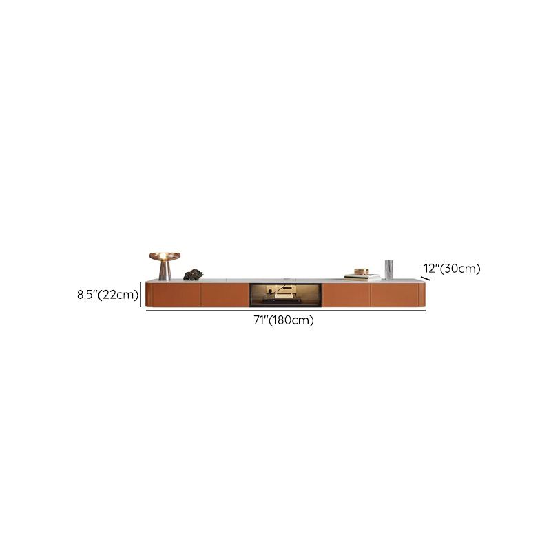 Contemporary TV Console Wall Mounted Stone Media Console for Home