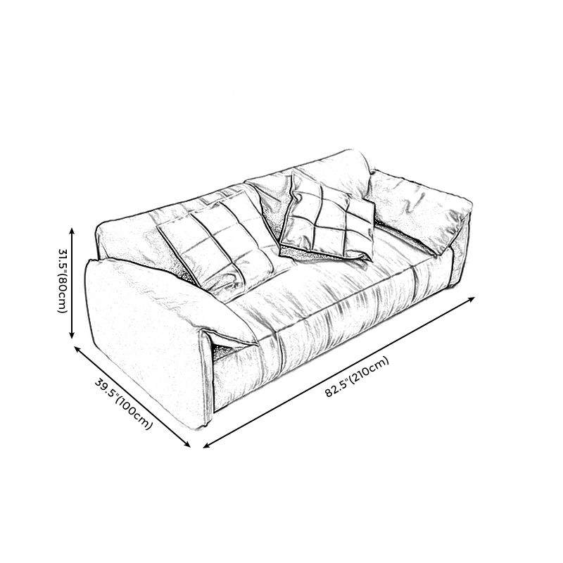 Forest Green Modern  Sofa 39"W with Tight Back Wide Square Arm