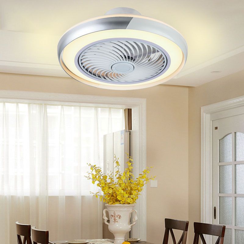 5-Blade Modern Ceiling Fan Metallic Polish Finish Fan with Light for Home