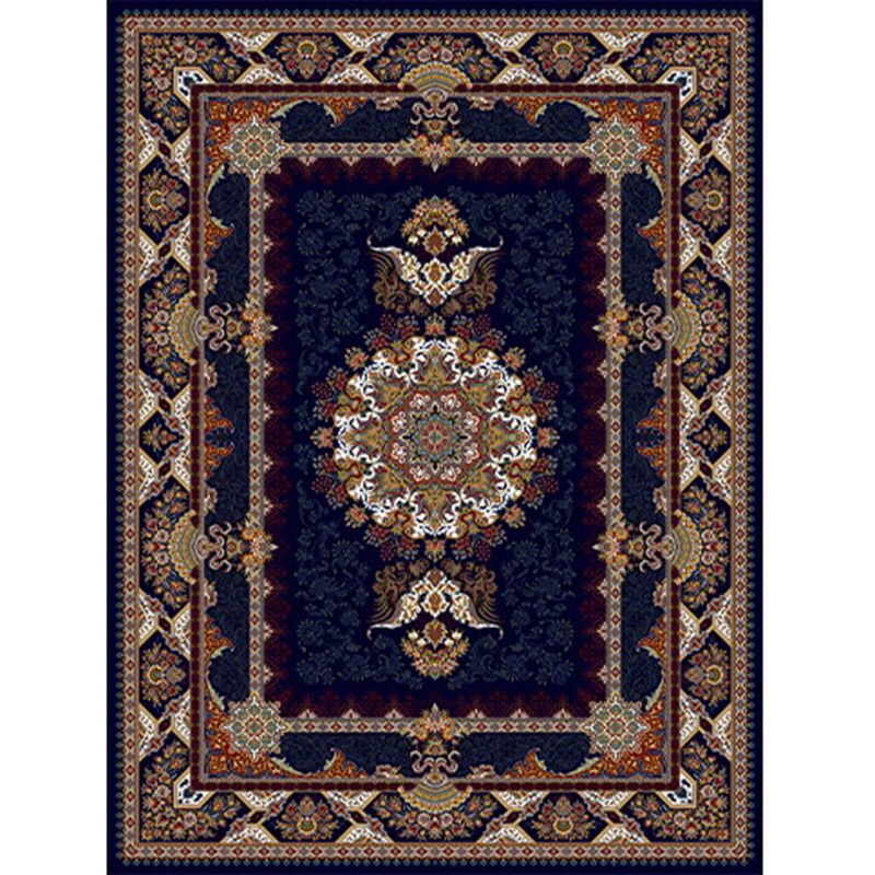 Traditional Persian Area Rug Glam Floral Printed Carpet Stain Resistant Carpet for Home Decor